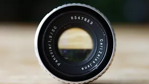Zeiss Jena "Zebra" 50mm F1.8 Pancolar M42 - very rare 8x blade (thorium) - Picture 1 of 3