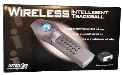 Wireless Trackball / Mouse InterAct 18 Button Remote SV-2020 Windows VINTAGE NOS - Image 1 of 4