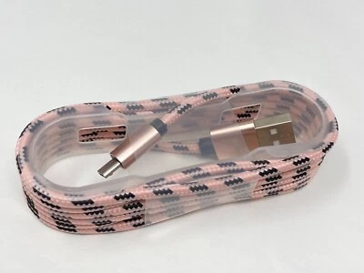 UNICORN USB to Micro USB 5 ft. Nylon Braided Charging Cable Phone Tablet eReader - Image 1 of 4