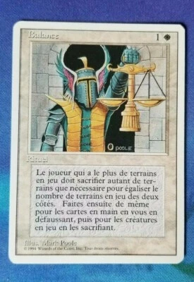 Balance, Revised, FWB French, Excellent Condition! MTG Magic The Gathering - Image 1 of 3