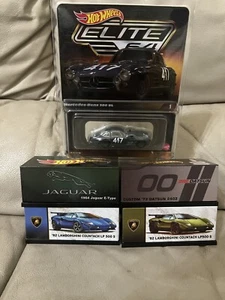 Hot Wheels RLC 82 Lamborghini Countach 72 Datsun 240z 64 Jaguar E-type MB 300 SL - Picture 1 of 6