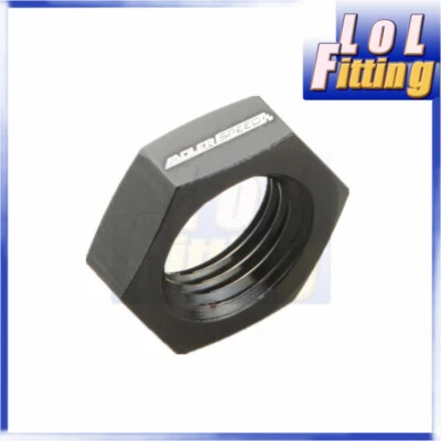 AN6 6 AN AN-6 Bulkhead Nut Fitting Adapter Aluminum Black - Image 1 of 4