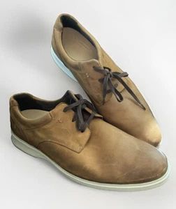 Rockport DresSports 2 Go Plain Toe Oxford Dress Shoes Mens 15 Wide Brown Leather - Picture 1 of 11