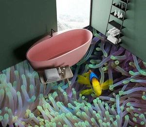 3D Coral Fish 40RAIN21 Floor WallPaper Murals Wall Print Decal AJ Honey - Picture 1 of 6