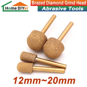Cabezales de molienda cilíndricos de diamante soldado de cabeza redonda de 12-20 mm para herramientas de tallado - Imagen 1 de 8