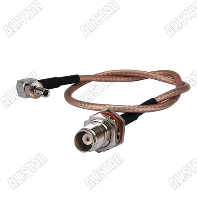 TNC Female Jack Bulkhead to CRC9 Male Plug RG316 Pigtail Cable 15cm for Wireless - Image 1 of 3