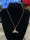 Vintage 14Kt Gold #1 Mother Charm & 14Kt Gold 16” Chain Butterfly Clasp Necklace