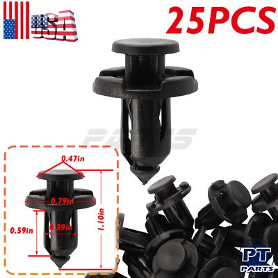 25pc Bumper Fender Clip Retainer 10mm Hole For Subaru BRZ Ascent Outback WRX STI - Image 1 of 4