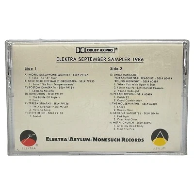 Sept 1986 Elektra Promo Sampler Metal Church Georgia Satellites Steve Reich RARE - Image 1 of 4