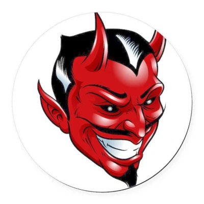 SATAN DEVIL PAGAN EVIL Photo Charm Black Leather Chain Cord Rope Silver Bracelet - Image 1 of 4