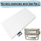 SNUZPOD 2 Bedside Crib 80 x 36 x 5 cm Mattress Anti Allergy Breathable Quilted