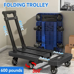 Folding Wagon All Terrain Utility Cart Heavy Duty Outdoor Beach Collapsible Cart - Picture 1 of 26