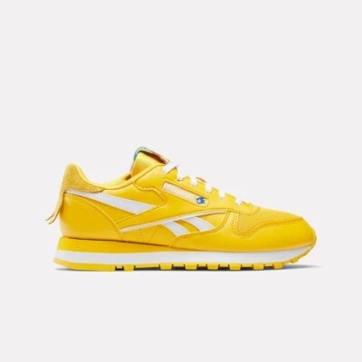 Youth Reebok Sonic Classic Leather GS Shoes Tails Yellow White 100220296 - Image 1 of 4