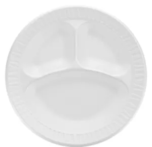 Dart Concorde 10.25" Round Foam Plate, 10CPWCR, White Unlaminated | 500/Case - Picture 1 of 5