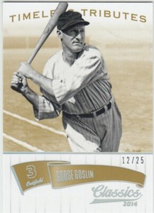 GOOSE GOSLIN /25 CLASSICS TIMELESS TRIBUTES GOLD SENATORS 2014 14 PANINI