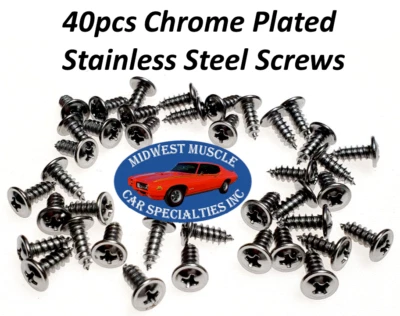 Tornillos de moldura de apertura de rueda GM Oldsmobile Cutlass 442 Toronado 40p KF Foto 1 de 4