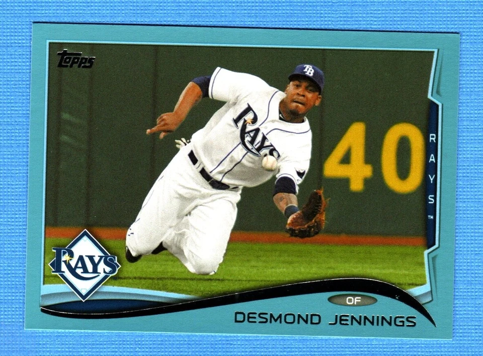 2014 Topps Wal-Mart Blue Border #582 Desmond Jennings Tampa Bay Rays - Image 1 of 1