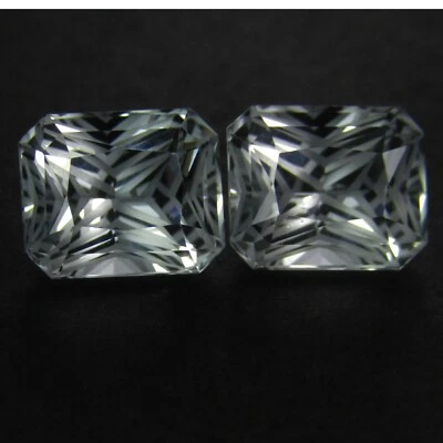 11.98Cts Wow Natural Increíble Topacio Blanco Esmeralda Corte Mágico Paor Gema Ref VDO Foto 1 de 4