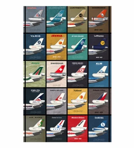 DC-10 Empennage 1970s Era Airliner Jet-Age Airline Airplane 11 x17"  Poster  - Picture 1 of 1