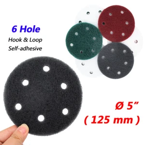 6 Loch Ø 5 Zoll Scheuerpad Haken & Öse Schleifscheiben Polierkörnung 240 # 400 # 800 # - Bild 1 von 12