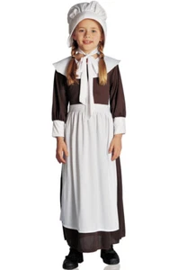 Colonial Pilgrim Girl Child Halloween Costume - Picture 1 of 1