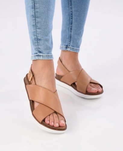 Sandali Clarks Donna Elayne Cross Casual Pelle Sabbia Taglia UK 4 5 D 37 5