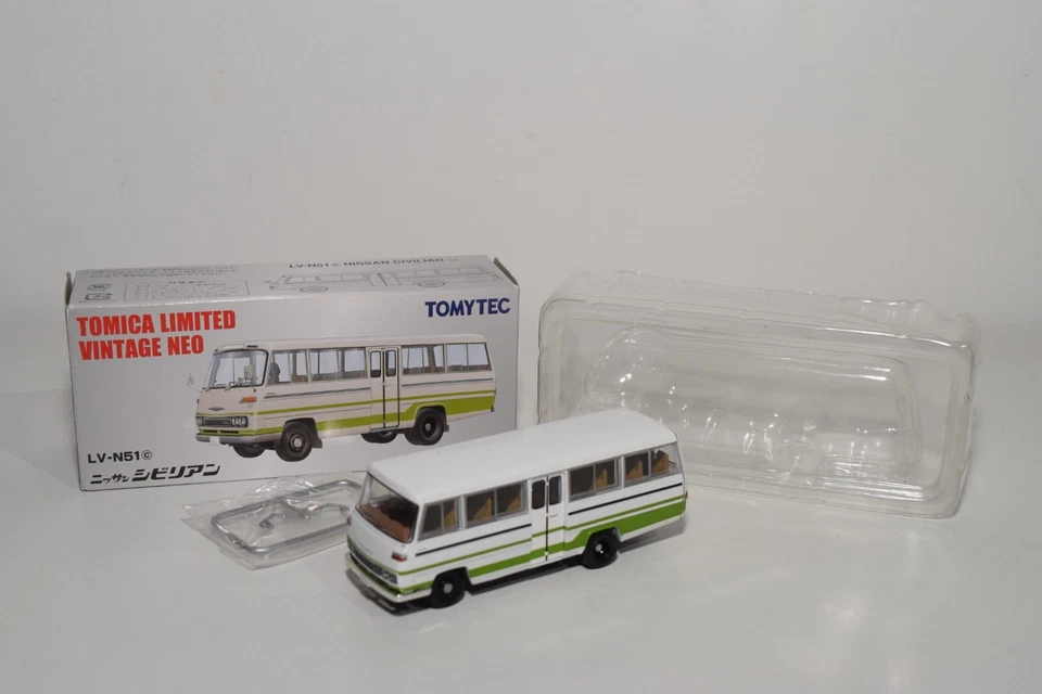 A94 1:64 3 INCH TOMICA TOMY VINTAGE LV-N51C NISSAN CIVIL BUS COACH MIB - Image 1 of 4