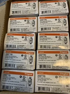Box Of 10.  Legrand Radiant 2097TRI 20A,GFCI Ivory Duplex Receptacles - Picture 1 of 1