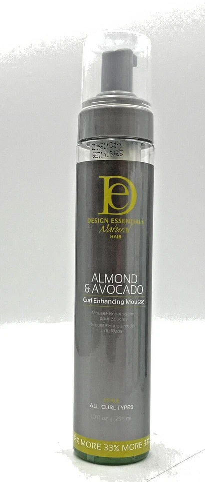 Mousse potenciadora de rizos de almendras y aguacate Design Essentials 10 oz Foto 1 de 1