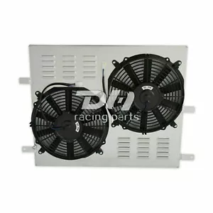 Aluminum Radiator Shroud+Fans For 2004-14 Ford Mustang 3.7 3.9 4.0 4.6 5.0 V6 V8 - Bild 1 von 12