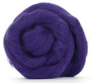 Purple Merino Wool dyed Fibre roving / tops - 50g needle felting / hand spinning - Picture 1 of 2