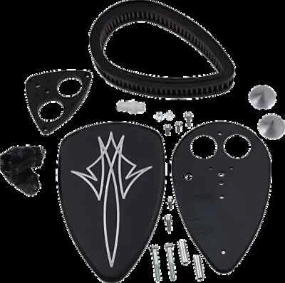 Conjunto de limpiador de aire grande Baron Pinstripe negro Yamaha V Star 1300 07-16 Foto 1 de 4