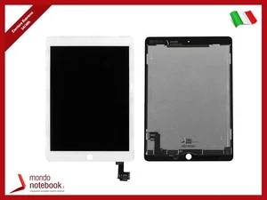 TOUCH SCREEN DISPLAY LCD PER APPLE iPad 6 Air 2 A1566 A1567 SCHERMO VETRO BIANCO - Foto 1 di 1