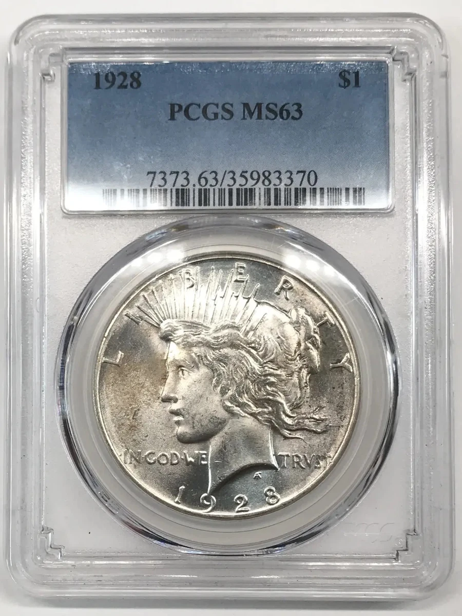 MS 63 Graded 1928 Year Peace Dollars (1921-1935) for sale | eBay