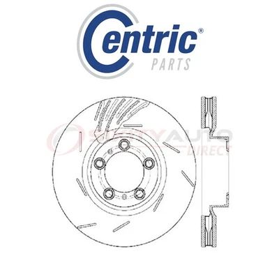Centric Slotted Disc Brake Rotor for 2010-2013 Porsche Panamera 3.0L 3.6L bo Foto 1 de 4