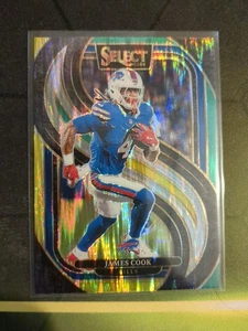 2024 Panini Select Football James Cook Premier Level Green and Yellow Shock #167 - Picture 1 of 2