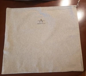 Großer Aquatalia Kordelzug Aufbewahrung Reise Staubbeutel 100 % Baumwolle grau 21" x 18,5" - Bild 1 von 4