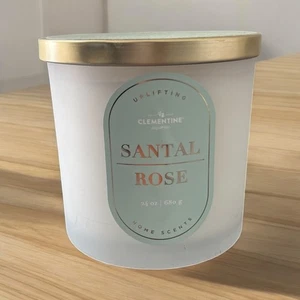 Clementine Paper Inc Rose Santal Candle 24 oz - Picture 1 of 2