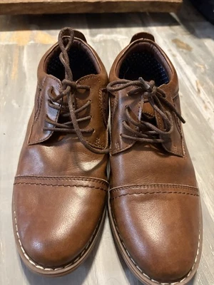 Steve Madden Bevan Zapatos Oxford de Cuero Sintético Niños Tostado Oscuro Con Cordones Talla 6 Foto 1 de 4
