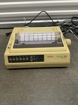 Oki Microline 320 Dot Matrix 9-Pin Printer USB Cable power cord - Image 1 of 4