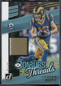 Parche reliquia camiseta COOPER KUPP 2022 Panini Donruss Threads #D/25 Rams - Imagen 1 de 2