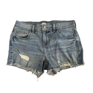 Old Navy Damengröße 2 Medium Wash Boyfriend abgeschnittene Denim Jeansshorts - Bild 1 von 4
