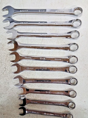 Juego de llaves combinadas métricas de 12 puntos SK Hand Tool 10 piezas 11 mm - 20 mm Foto 1 de 4