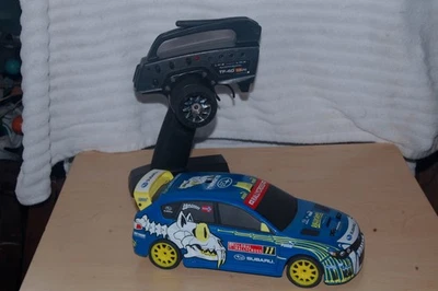 HPI Racing RS4 Micro Subaru wrx sti 4wd rc rally car used as display only - Image 1 of 4