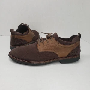 Mark Nason Los Angeles Clubman Westside Oxford Mens 9 Brown Leather Mesh Cushion - Picture 1 of 17