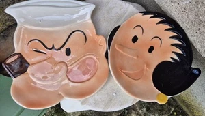 Assiettes Popeye Et Olive 80' - Photo 1/5