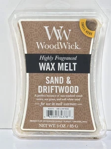 1 Package Of WoodWick SAND & DRIFTWOOD Highly Fragranced Wax Melts 3oz  - Picture 1 of 2