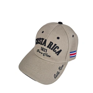 Costa Rica 1821 Purta Vida Baseball Cap Beige Embroidered Hat - Picture 1 of 8