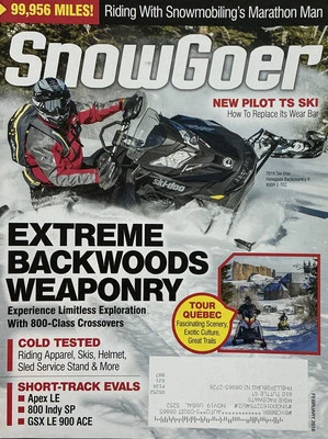 Snow Goer Magazine February 2016 Extreme Backwoods Tour Quebec Snowmobile - Image 1 of 4