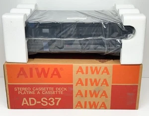 NOS SEALED AIWA AD-S37 Stereo Cassette Deck Black Vintage *Read* - Picture 1 of 14